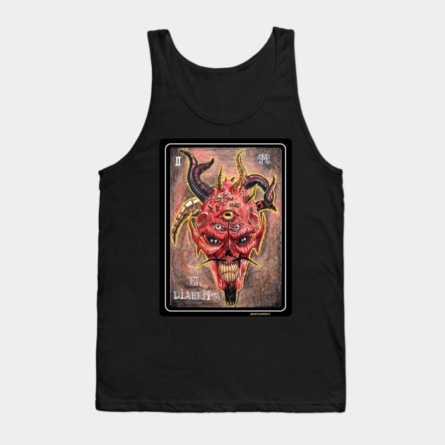 El Diablito - Loteria Tank Top by santillanesarte